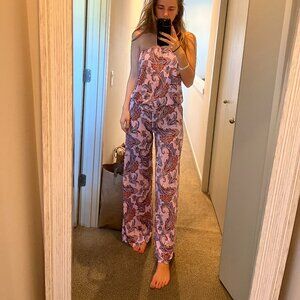 Boho Chic Strapless Paisley Jumpsuit - Perfect for Summer/Vacation!